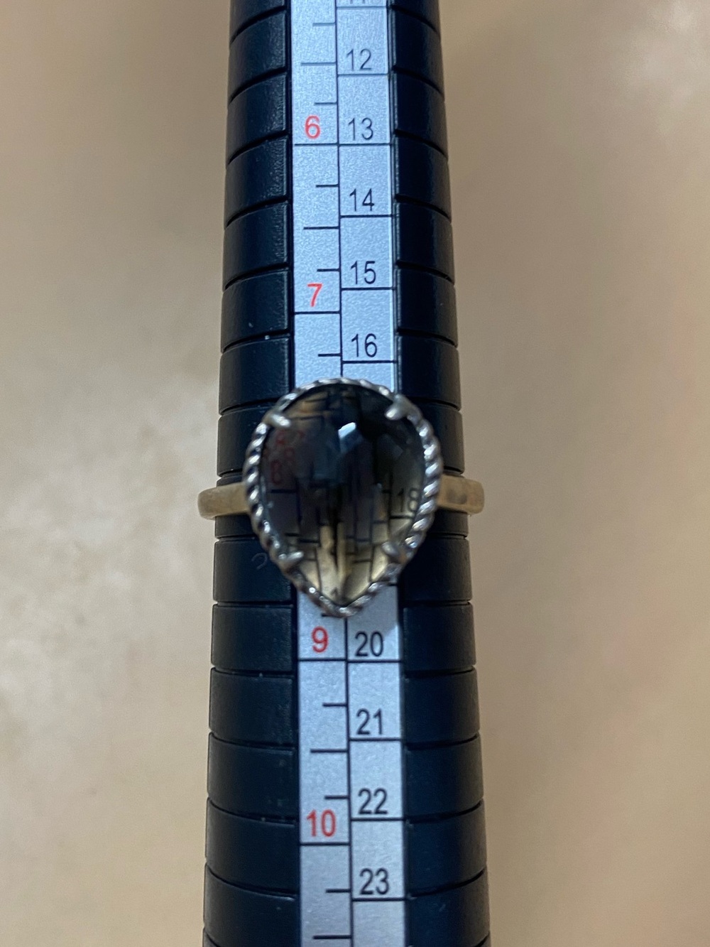SIRI USA 925 Sterling Ring Smoky Quartz Ring